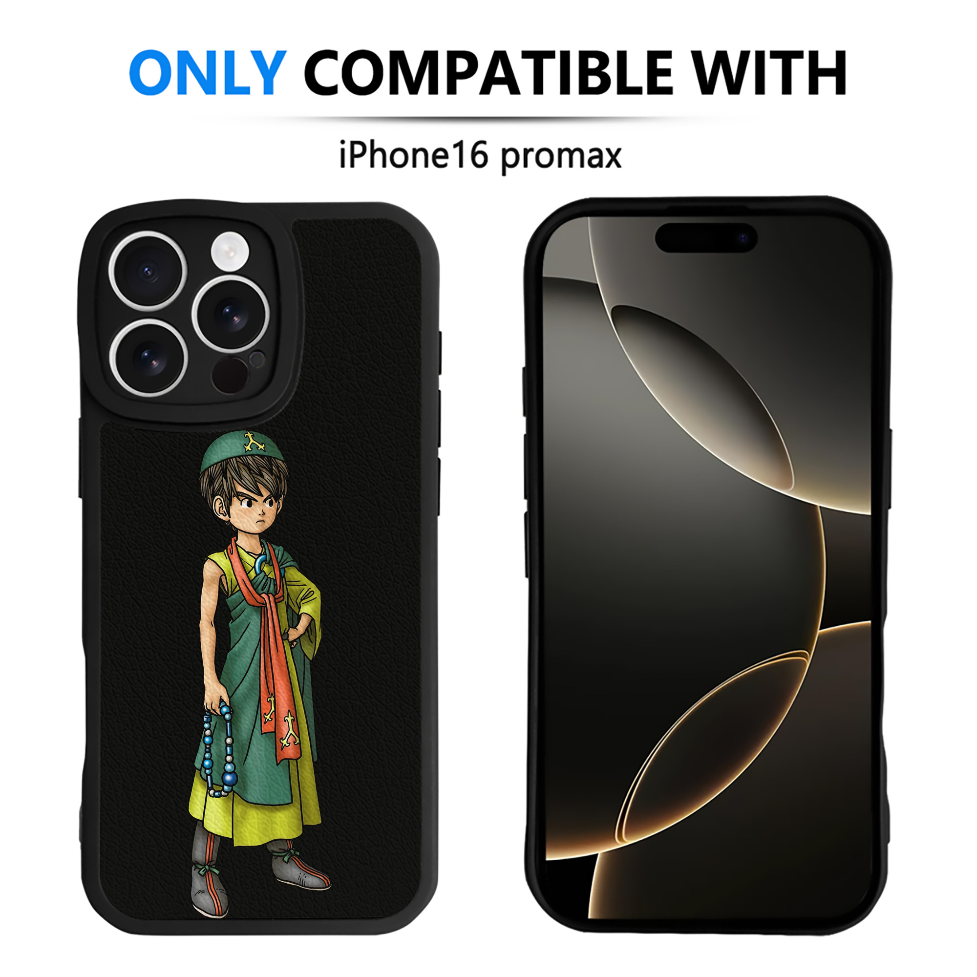（画像用） ドラゴンクエスト Doragon Kuesuto Dragon Quest 【iPhone 16シリーズ対応】シリコンスマホケース（レザー調） 材質：シリコン